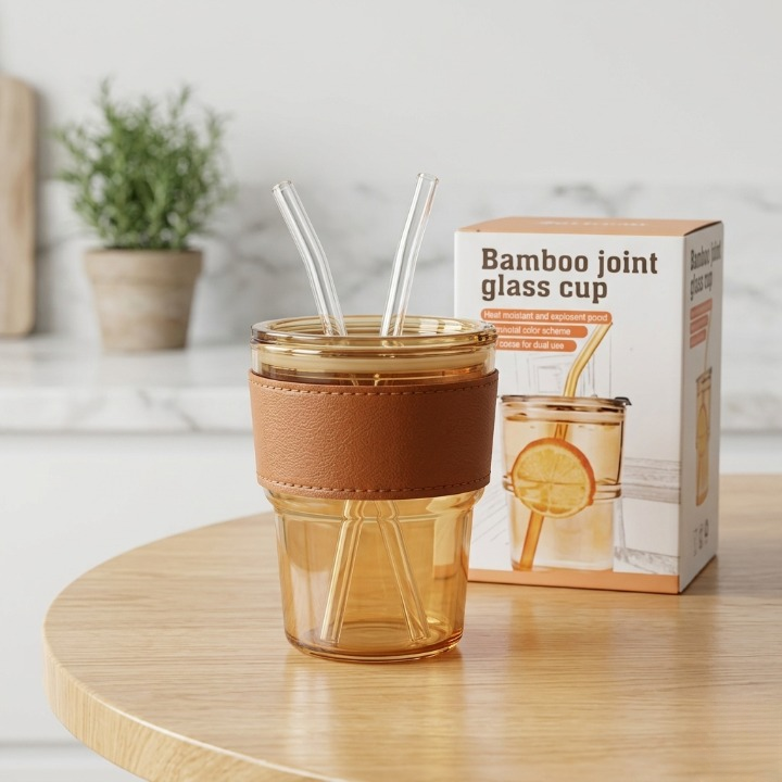 Premium Amber Glass Tumbler